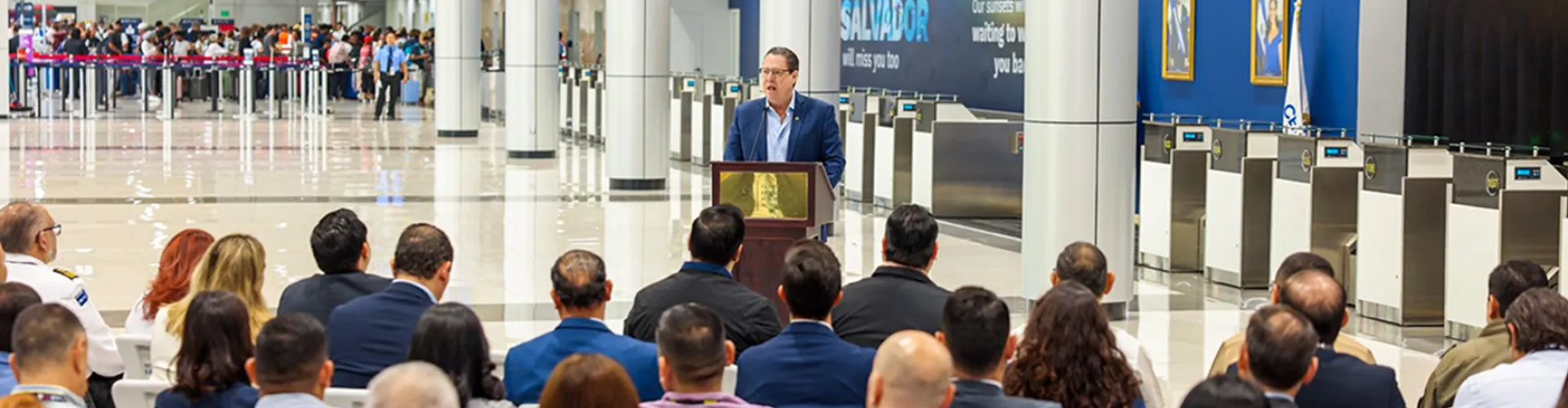 Departure lounge at Óscar Arnulfo Romero International Airport, SV