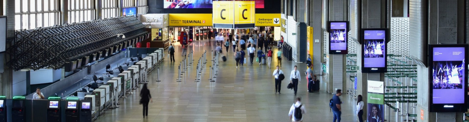 Guarulhos Airport as seen from approach